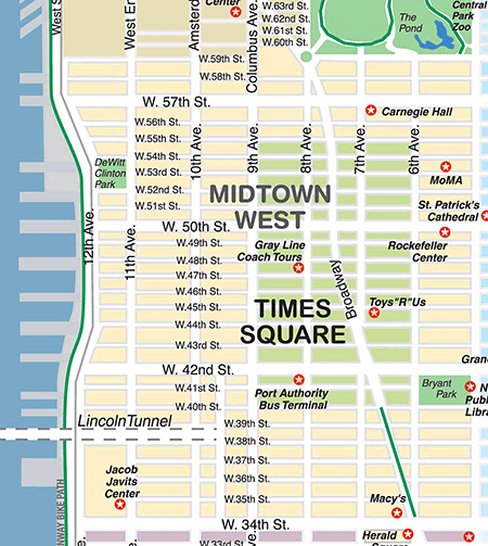 Midtown / West New York map